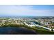 Wide aerial view of community and waterfront at 4726 Independence Dr # 4726, Bradenton, FL 34210