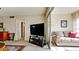 Living room with a sofa and access to a sunroom at 4726 Independence Dr # 4726, Bradenton, FL 34210