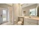 Clean bathroom with shower/tub combo, toilet, and vanity at 5401 Oak Grove Ct, Sarasota, FL 34233