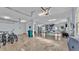 Large garage with room for kayaks, paddleboards, and more at 635 Key Royale Dr, Holmes Beach, FL 34217