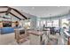 Open concept kitchen with large island and a view of the living room at 635 Key Royale Dr, Holmes Beach, FL 34217