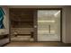 Modern sauna and steam room with sleek design at 668 Quay Commons # 0705, Sarasota, FL 34236
