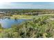 Aerial view of community and golf course at 6710 Pebble Beach Way, Lakewood Ranch, FL 34202