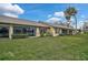 Property exterior showcasing a well-maintained lawn and attractive landscaping at 7146 Lakeside Dr, Sarasota, FL 34243