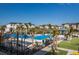 Community pool and surrounding apartments at 7420 Newham Ln, Sarasota, FL 34240
