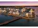 Sunset view of community and boardwalk at 7420 Newham Ln, Sarasota, FL 34240