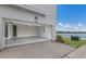 Attached garage with epoxy floor and lake views at 7420 Newham Ln, Sarasota, FL 34240