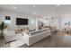 Open-concept living space with kitchen, dining, and seating areas at 7420 Newham Ln, Sarasota, FL 34240