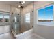 Glass shower with lake view at 7420 Newham Ln, Sarasota, FL 34240