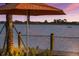 Waterside Place branded umbrella by the lake at 7420 Newham Ln, Sarasota, FL 34240