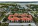 Aerial view of the complex and waterfront at 800 S Blvd Of Presidents # 12, Sarasota, FL 34236