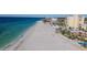 Aerial view of beach, ocean, and beachfront properties at 829 Harbor S Dr, Venice, FL 34285