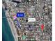 Map showing location near beach and other points of interest at 829 Harbor S Dr, Venice, FL 34285