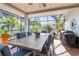 Spacious screened patio perfect for outdoor dining and entertaining at 829 Harbor S Dr, Venice, FL 34285