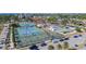 Aerial view of park with tennis and basketball courts at 829 Harbor S Dr, Venice, FL 34285