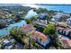 Aerial view of waterfront property and surrounding area at 866 Hudson Ave # 866, Sarasota, FL 34236