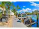 Private boat dock with covered slips for watercraft at 866 Hudson Ave # 866, Sarasota, FL 34236