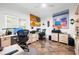 Bright office with two workstations and built-in cabinetry at 866 Hudson Ave # 866, Sarasota, FL 34236