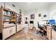 Home office with built-in shelving and desk at 866 Hudson Ave # 866, Sarasota, FL 34236