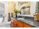 Bright bathroom with granite vanity and walk-in shower at 8808 Enclave Ct, Sarasota, FL 34238