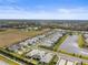 Aerial view of a lakefront community with modern homes at 12409 Wigeon Dr, Bradenton, FL 34212