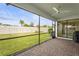 Enjoy the view from this screened patio, featuring a grassy backyard at 12409 Wigeon Dr, Bradenton, FL 34212