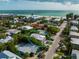 Aerial close-up view of a single-Gathering home near beach at 203 72Nd St, Holmes Beach, FL 34217