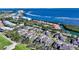 Aerial view showcasing the property's waterfront location at 2195 Harbourside Dr # 404, Longboat Key, FL 34228