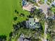 Aerial view of home nestled amongst lush trees at 227 Saint James Park, Osprey, FL 34229