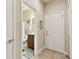 Clean bathroom with shower/tub combo, vanity, and toilet at 314 Mystic Falls Dr, Apollo Beach, FL 33572