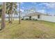 Large backyard with grassy area, privacy fence, and mature trees at 3623 Giblin Dr, North Port, FL 34286