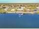 Waterfront home with private dock and pool, seen from above at 3662 Peace River Dr, Punta Gorda, FL 33983