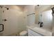 Clean bathroom with shower, toilet, and modern vanity at 407 Gowdy Rd, Sarasota, FL 34237