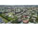 Bird's-eye view of house and neighborhood, showcasing location and landscape at 462 Rubens E Dr, Nokomis, FL 34275