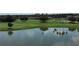 Aerial view of golf course and lake with lush greenery at 5251 Mahogany Run Ave # 524, Sarasota, FL 34241