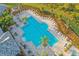 Overhead view of resort-style pool and surrounding area at 5552 Eagle Creek Rd, Sarasota, FL 34238