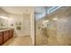 Bathroom with walk-in shower and tile flooring at 5552 Eagle Creek Rd, Sarasota, FL 34238