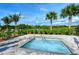 Relaxing hot tub surrounded by landscaping at 5552 Eagle Creek Rd, Sarasota, FL 34238