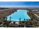 Aerial view of community with lagoon pool at 5902 Red Mangrove Ln, Bradenton, FL 34210