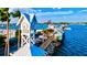 Aerial view of waterfront homes and marina at 6131 Heritage Ln # 6131, Bradenton, FL 34209