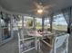 Sunroom features table and chairs, perfect for dining at 7564 Joppa St, North Port, FL 34287