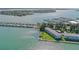 Aerial view of waterfront property near bridge and marina at 777 John Ringling Blvd # 2, Sarasota, FL 34236