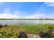 Peaceful backyard with lake view and lush landscaping at 7803 Grand Estuary Trl # 102, Bradenton, FL 34212