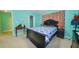 Bedroom with a double bed and nightstand at 817 Linnaen Nw Ter, Port Charlotte, FL 33948