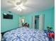 Bedroom with a double bed and TV at 817 Linnaen Nw Ter, Port Charlotte, FL 33948