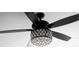 Elegant black ceiling fan with crystal accents at 11771 Richmond Trl, Parrish, FL 34219