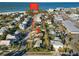 Aerial view showing home's location near beach access at 128 51St St # A, Holmes Beach, FL 34217