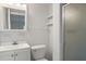 Bathroom with shower, vanity, and toilet at 1853 Restful Dr # L2, Bradenton, FL 34207