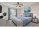 Serene bedroom with blue accents, natural light, and stylish decor at 1853 Restful Dr # L2, Bradenton, FL 34207