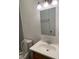 Simple bathroom with sink, toilet, and mirror at 2341 Spring Oaks Cir, Sarasota, FL 34234